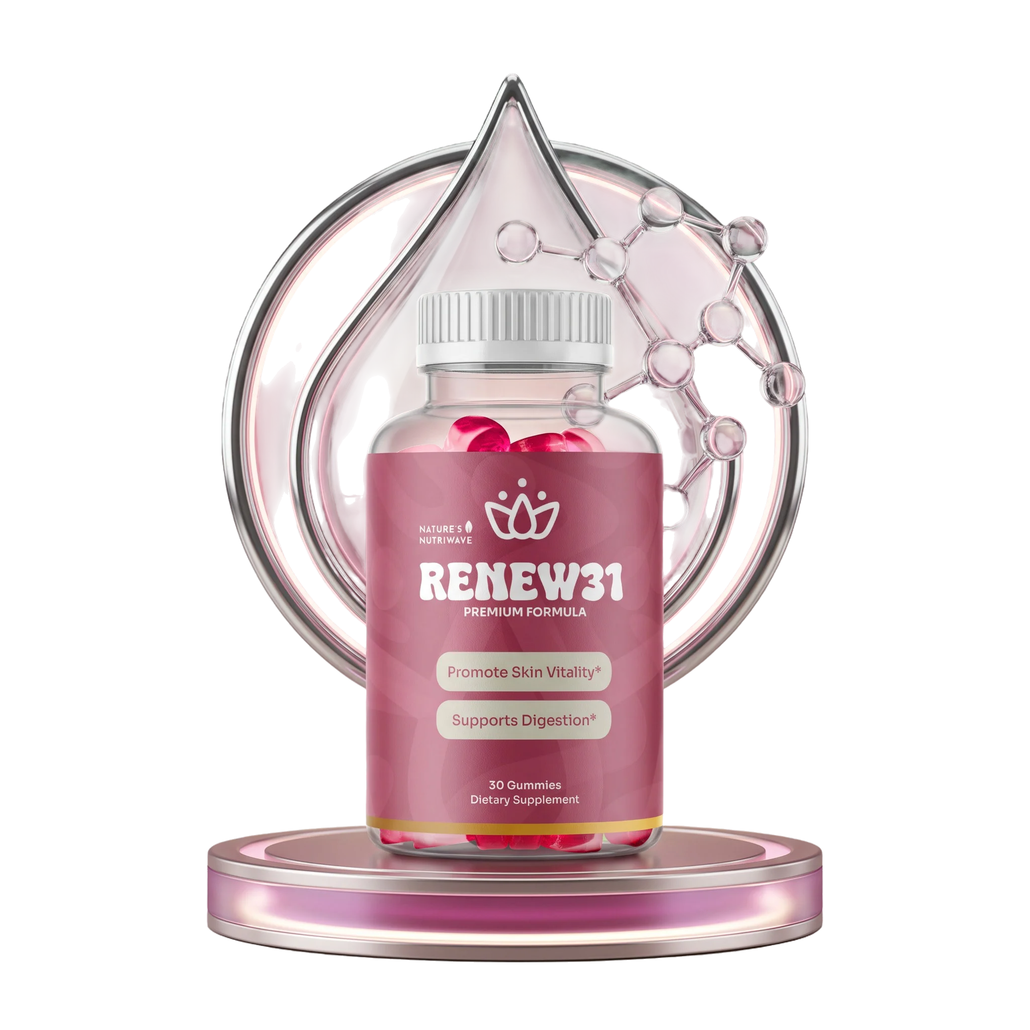 Renew31 Daily Biological Rejuvenation and Cellular Balance Supplement Bottle